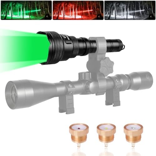 BESTSUN Predator Light with Green Red White LED Hunting