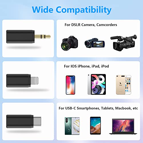 BOYA BOYALINK All-in-One Wireless Lavalier Microphone for iPhone Android DSLR Camera with Charging case, Noise Canceling, 2.4G Dual Channel Lapel Microphone System USB-C for Video Recording Vlogging