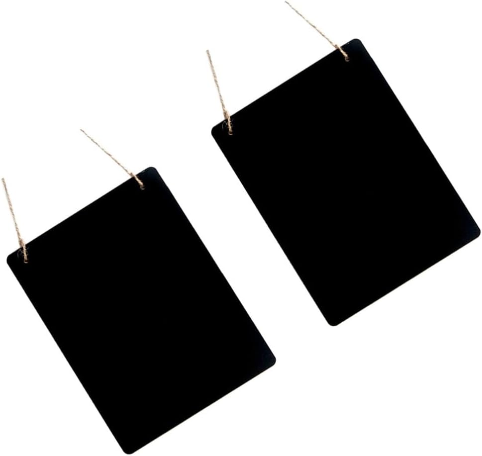 Didiseaon 2 unids Pizarra de madera colgante de pizarra de tiza para brillo de labios, decoración de pizarra, letreros de pizarra de madera, pizarra
