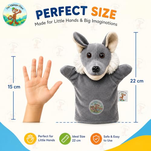 Image of Fox Hand Puppet for Kids | Soft Plush Animal Puppet | Educational Storytelling Toy | Interactive Role Play | Preschool Learning | Gift for Boys & Girls