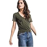 Z SUPPLY Clothing Women's The Pocket Tee Relaxed Fit Burnout, Rosin, Medium