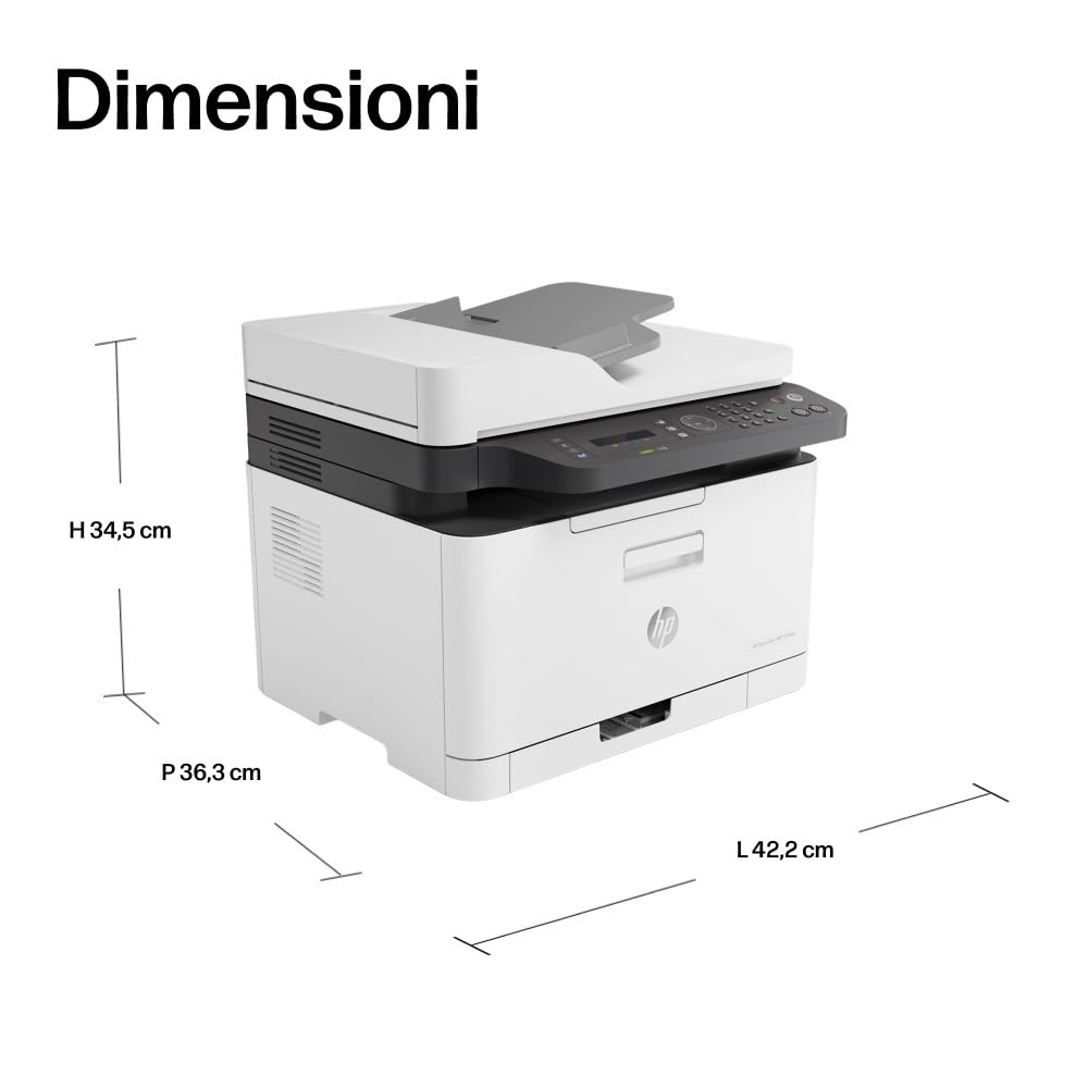 HP Color Laser MFP 179fnw Printer 6HU09A, Bianco