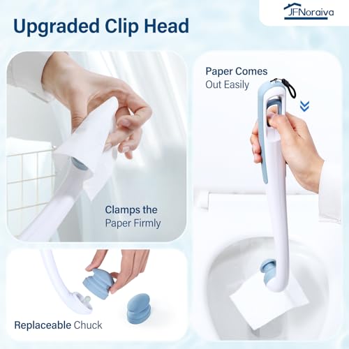 Toilet Aids for Wiping Bottom – Ideal for People Overweight,Elderly, Disabled and Post Surgery,Innovative Replaceable Clamp Head and 16.5" Handle - Image 6