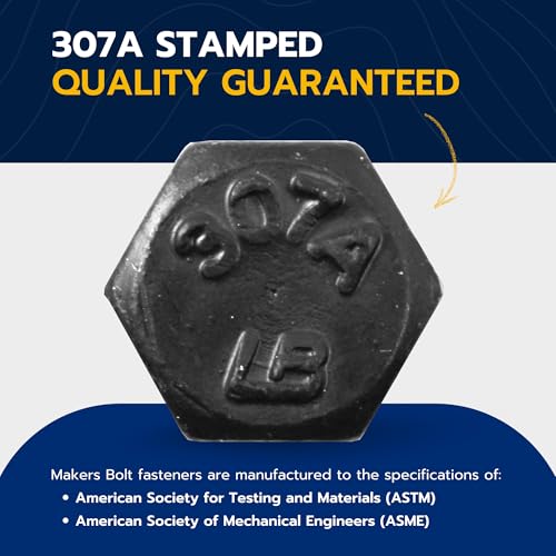 1/4 x 1 (100 Pack) Lag Screw Kit, 100 Screws and 100 Washers, Ceramic Black Ruspert Coating for Exterior Use, Meets ASTM A307 and ASME B18.2.1, Industrial/Commerical Grade by Makers Bolt by MAKERS BOLT - Image 4