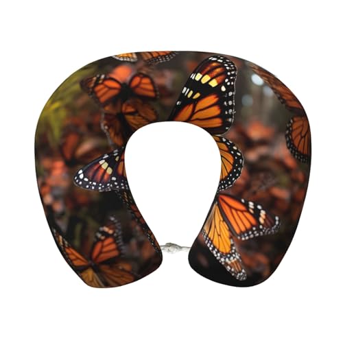 Almohada de viaje espuma viscoelástica negra U miniatura 1
