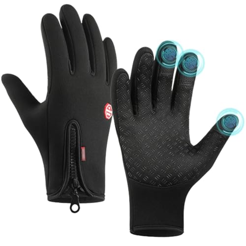 Velura Winter Thermal Gloves with Touch Screen Capability, Windproof and