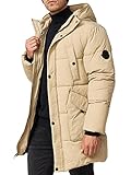 Indicode Herren Dexter Winterjacke mit Kapuze | Herrenjacke Jacke Steppjacke Männer Cornstalk XXL