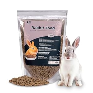 Luvfurpaws Premium Rabbit Food | Highly Nutritional Dry Rabbit Food | Feed Pellets | All Life Stages | 1 kg Pack | Natural, Balanced Diet with Vitamins, Minerals, & Fiber