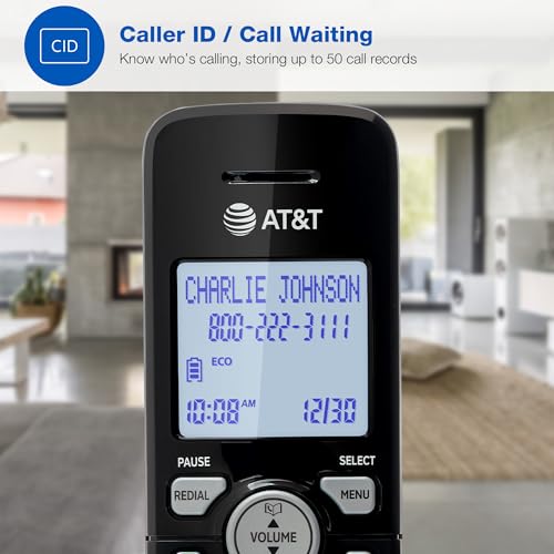 Image of AT&T EL1121-31 3-Handset DECT 6.0 Cordless Landline Phone with Caller ID, Full-Duplex Speakerphone, Backlit Display & Keypad - Quiet & ECO Mode