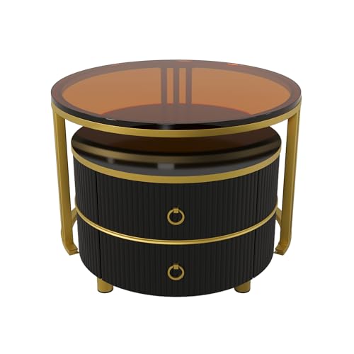 Table basse gigogne gain de place pour optimiser les petits salons avec tiroirs - 5