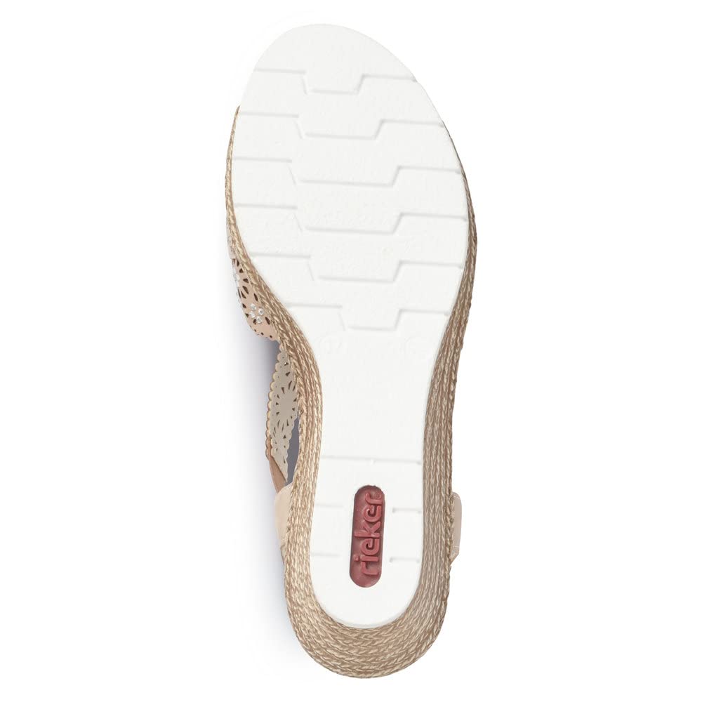 Rieker Femme Sandales 61916, Dame Sandales à Plateforme