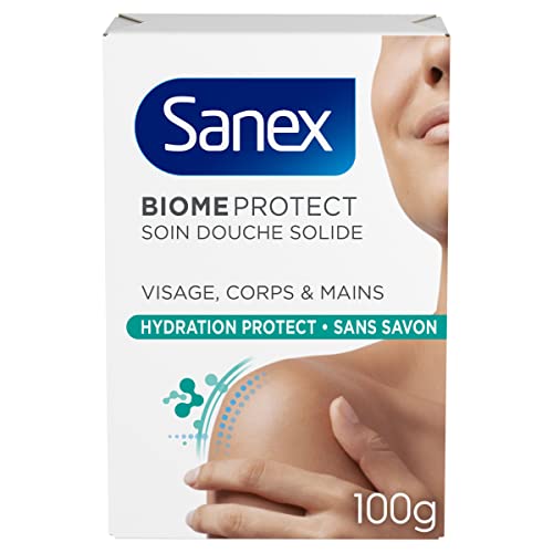 SANEX Soin Douche Solide BiomeProtect Hydratation Soin Douche Solide Prébiotique Sans Savon