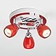 BRILLIANT Lampe Racing LED Spotrondell 3flg rot/weiß-schwarz | 3x LED-PAR51, GU10, 3W LED-Reflektorlampen inklusive, (250lm, 3000K) | Köpfe schwenkbar