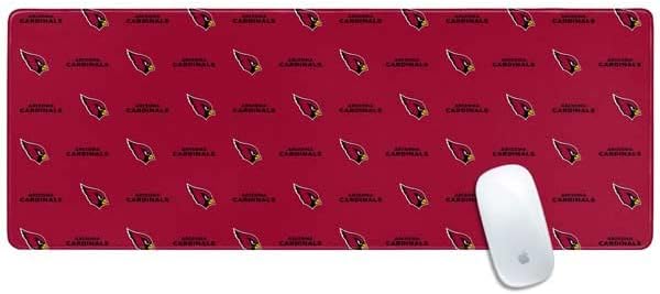 Skinit Large Gaming Mouse Pad - Officially Licensed NFL Arizona Cardinals Blitz Series Design with Stitched Edges, Waterproof, Non-Slip Rubber Base, Desk Mat for Keyboard & Mouse