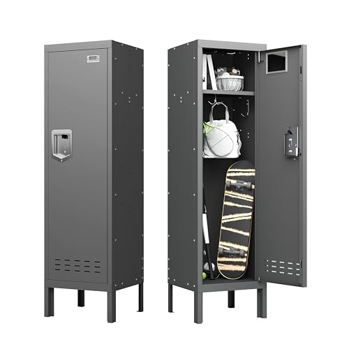 Image of BUTISOW Metal Cabinet Home Office Storage,Lockers,Lockable Employees Metal Locker with Door,54 inch Height Steel Locker,Lockable Steel Locker for Gym,School,Home,Office,Garage,Assembly Required