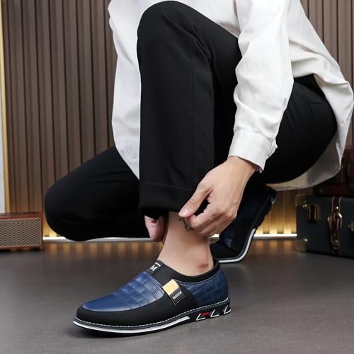Men's Luxury Modern Oxford Leather Loafers Flat Sneakers Walking Shoes Party Prom Business Office Dress Shoes Size 7-152