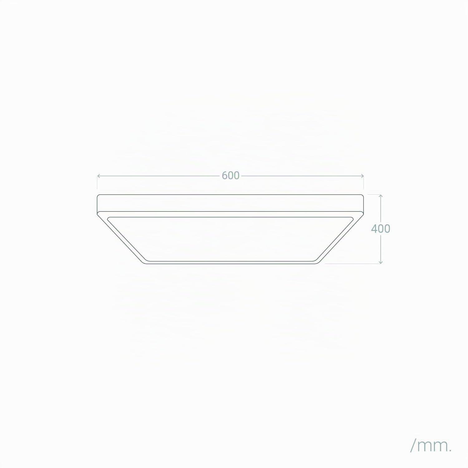 LEDKIA Plafón LED 40W Rectangular Metal 600x400 mm CCT Seleccionable Hidria