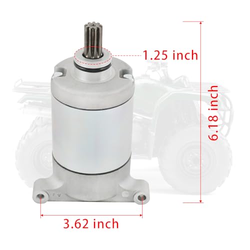 Image of Starter & Relay Compatible with 2009-2015 Yamaha Grizzly 550 2009-2023 Grizzly 700 2016-2023 Kodiak 700 Replace# 28P-81890-00-00 28P-81890-01-00 19500 410-58036 SMU0512 SM17 YA-125N