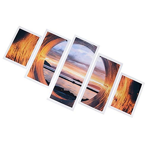 Pintura en lienzo premium BTOSEP decoracion elegante de casa con arte de puerto 5" 2