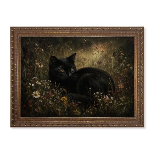 Décor mural or antique texture grès (Chat, 8"L x 10"L)