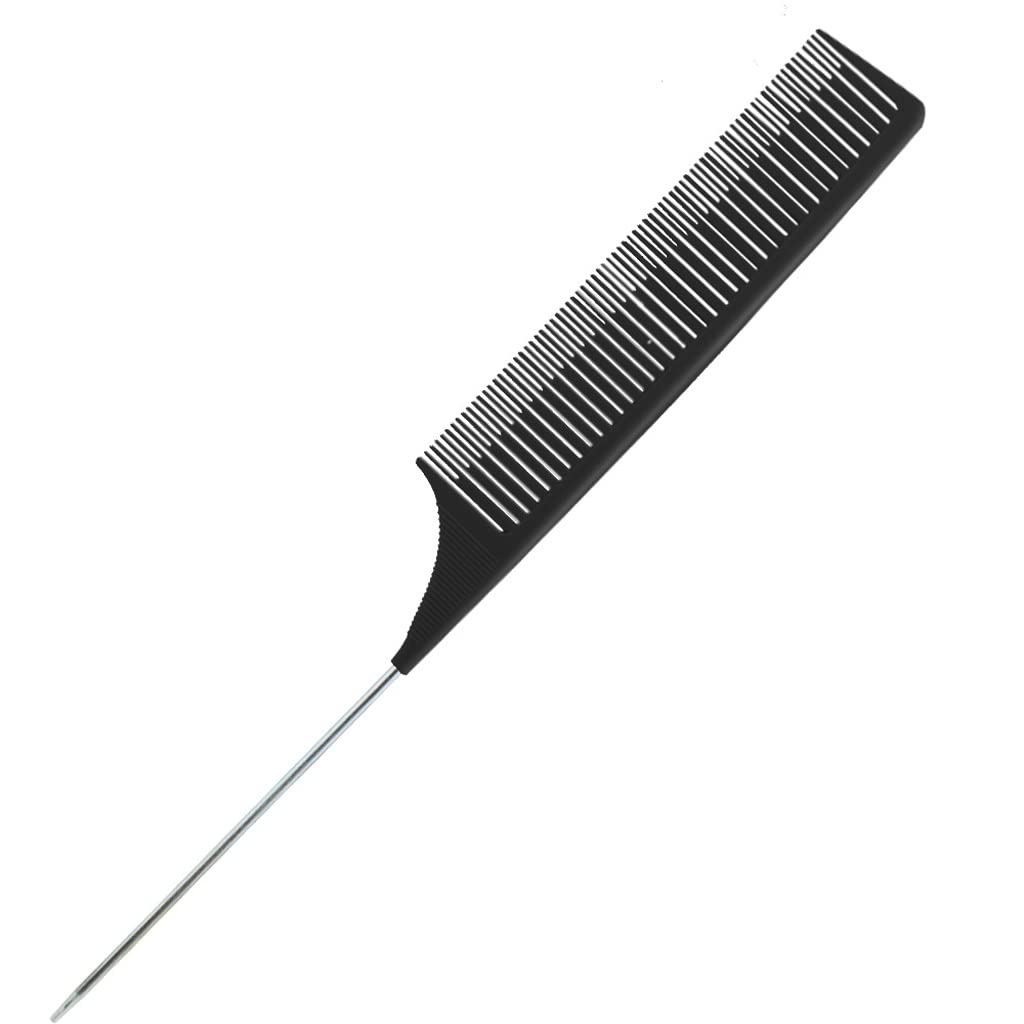 ADERFETBI Hair Comb Hair Comb Sharp Tail Hairdressing Stainless Steel Dense Teeth Smooth Styling Sturdy ABS Men's and Women's Care(B)