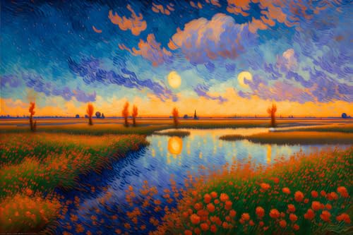 Toile Van Gogh SERENDIPITP affiches 58x90cm pour sublimer le salon et réveiller vos murs