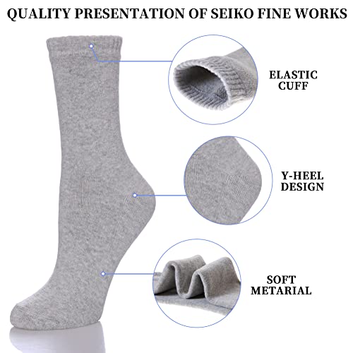Sdbing Women's Thick Cotton Socks Soft Cotton Winter Warm Crew Socks For Women (5 Pack Dark Color) #TOP1