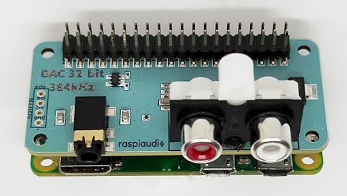 Image of RASPIAUDIO Audio DAC Hat Sound Card (Audio+V3) for Raspberry PI5 / PI4 / Pi Zero / PI3 / PI3B / PI3B+ / Better Quality Than USB