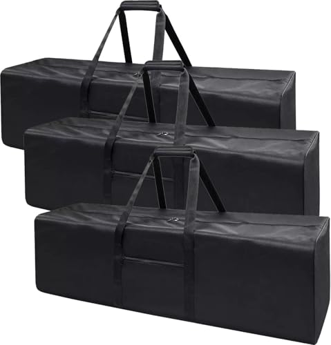 3 Pack Large Duffel Bag - 110L Extra Sports Travel Luggage Bag with Upgrade Zipper - Sturdy & Water Resistant - Black