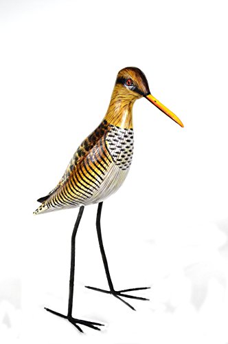 WorldBazzar Hand Carved Painted Wood Carving SHOREBIRD Sandpiper Bird Decoy