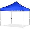 Pop up canopy tent 10×10 for outdoor heavy duty commercial instant sun shelterwith wheeled carry bags4ropes and stakes and 4 sandbags blue  urban country home decor