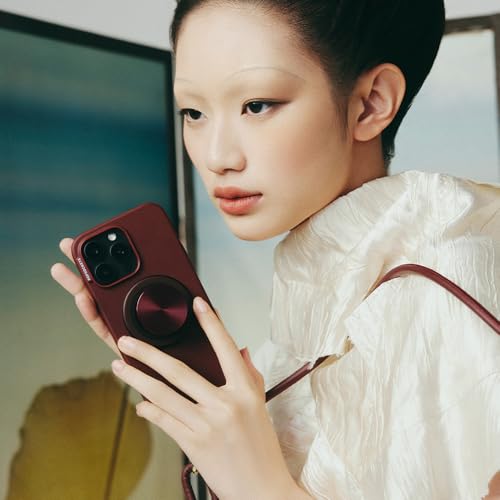 Image of PopSockets Crossbody Phone Strap & Lanyard, Red - Oxblood(1PK)