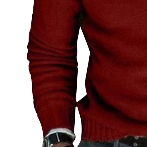 Men's O-Neck Ribbing Sweater Male Knit Pullover Casual Knit Outwear Winter Comfortable Knitted Sweaters Top for Men4