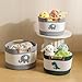Cotton Rope Baskets for Kids Stuffed Animal Toys Storage for Nursery, Baby Baskets for Gifts Empty, Woven Basket with Wooden Handles Blanket Towel Toy 0rganizer Kids Blanket Storage Bins