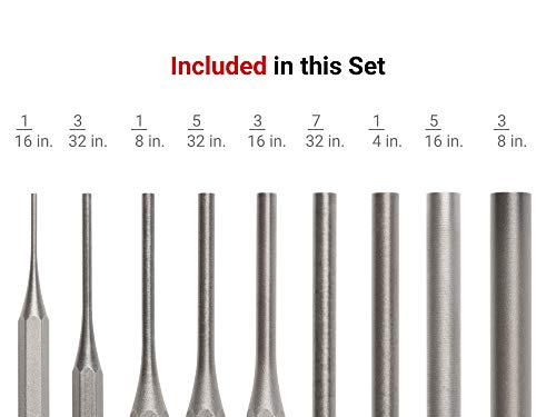 Tekton Pin Punch Set, 9-Piece (1/16-3/8 In.) | Pnc92001 #TOP3