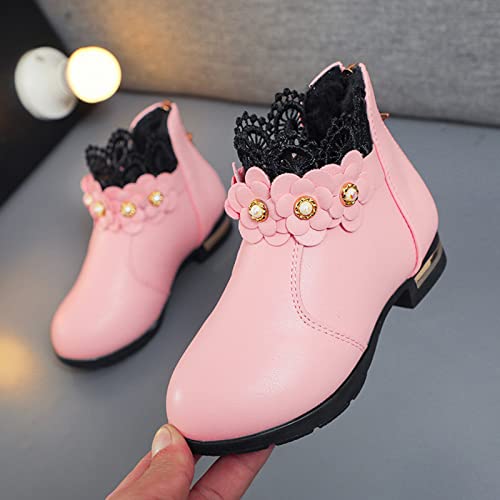 EnJoCho Toddler Girl Short Boots Rubber Sole for Girls Big Kid Children Cute Cartoon Waterproof and Non Slip Rain Boots3