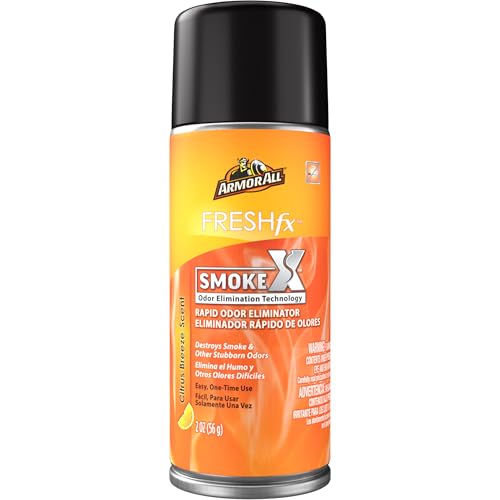 Armor All Fresh FX Smoke X Car Odor Eliminator Spray , Car Air Freshener Spray, Citrus Breeze Scent, 2 Oz