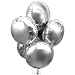 AKIO CRAFT 18inch Giant Silver Round Foil Mylar Balloons Helium Metallic Balloons Baby Shower Wedding Birthday Party Favors Decorations, 25pc