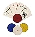 4 Piece Round Card Holders in Red, White, Yellow & Blue, Multi