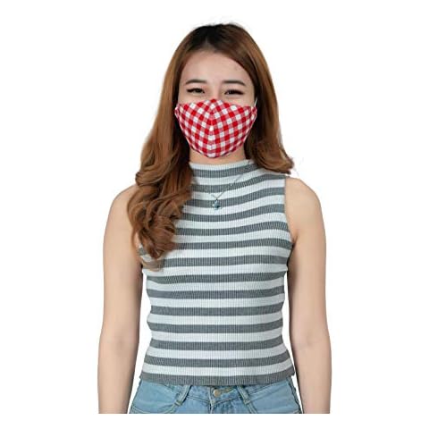 LOFBAZ Washable Cotton Face Coverings with Filter Pocket Cover