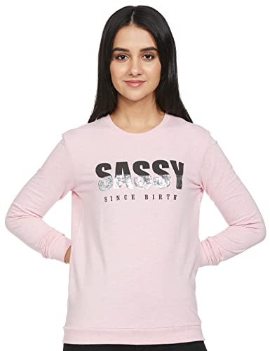 Image of Max Women Cotton Typographic Printed Crew Neck Sweatshirt