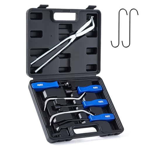 Orion Motor Tech 10-Piece Drum Brake Tool Set Drum Brake Adjustment Tool Kit with Brake Spring Adjusting Spoons Brake Spring Pliers Compressor Remover Heavy-Duty Drum Brake Spring Tools with Case