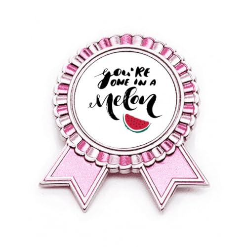 Broche You are in a melon en métal rose taille M bijou de veste et accessoire mode femme