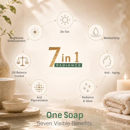 Image of Kozicare Kojic Radiance Soap & Scrub - Japanese 7-in-1 Formula, Pack of 3