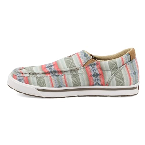 Twisted X Kid's Hooey Slip-On Loper, Moc Toe, Pink Multi, 2.5 M2