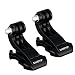 Sametop Replacemet Vertical Surface J-Hook Buckle Mount Compatible with Gopro Hero 5, 4, Session, 3+, 3, 2, 1 Cameras (2 Packs)