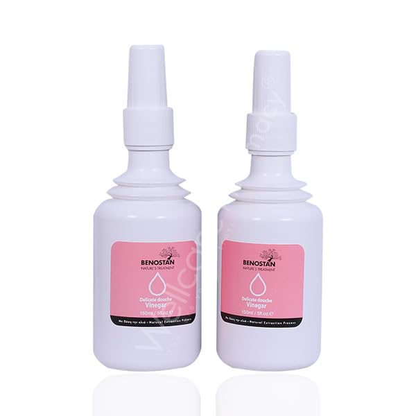 Benostan Femina Vinegar Intimate Wash Twin Pack 2 x 150ml pH-Balanced Feminine Hygiene Wash with Vinegar for Daily Freshness, Odour Control & Comfort Soap-Free