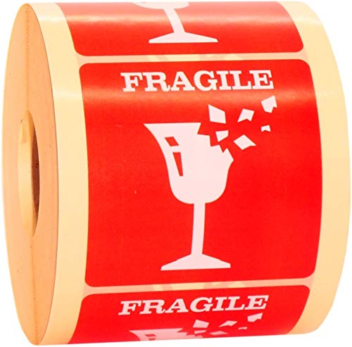 Fragil Aufkleber - Groß 80 X 103mm - Fragil - Schwer
