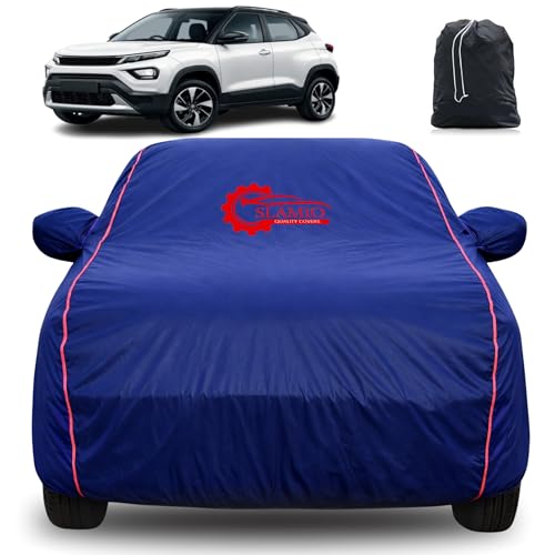 Image of 100% Waterproof Car Cover for Tata Punch (2026 Facelift) | All-Weather, Dustproof & UV Protection | Heavy-Duty 3-Layer Fabric | Custom Fit with Mirror & Antenna Pocket | Navy Blue
