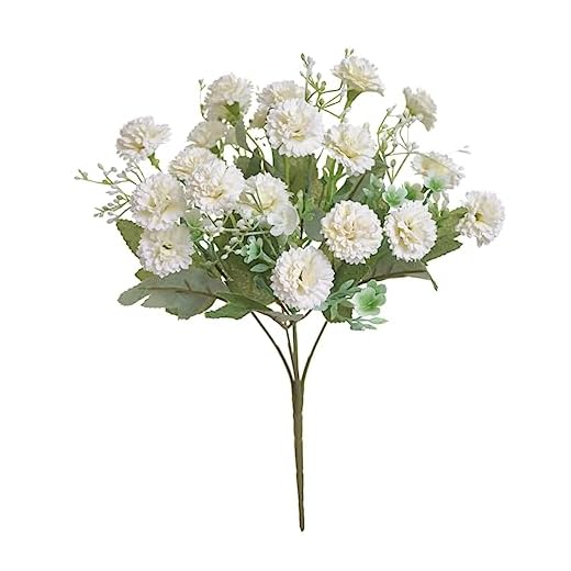 MARMERDO Decoración De Boda Decoración De La Boda Cena Decoración Hogareña Decoración Boda Flor De Simulación para Fiesta Clavo Claveles para Canasta Flor Artificial Familiar Blanco